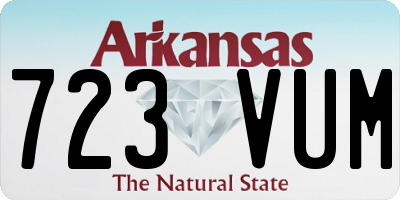 AR license plate 723VUM