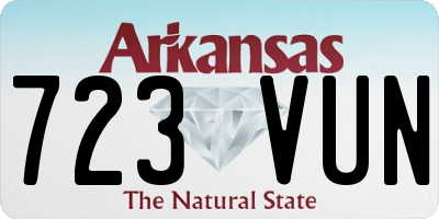 AR license plate 723VUN