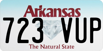 AR license plate 723VUP
