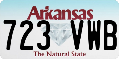 AR license plate 723VWB