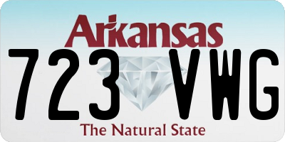 AR license plate 723VWG