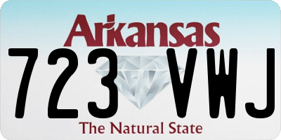 AR license plate 723VWJ