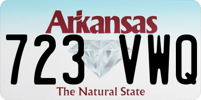 AR license plate 723VWQ
