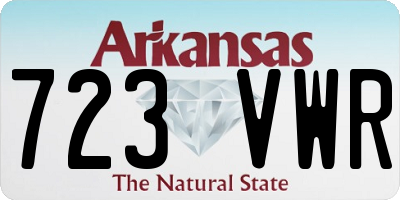 AR license plate 723VWR