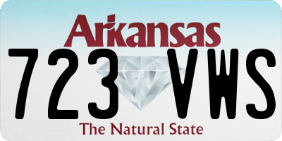 AR license plate 723VWS