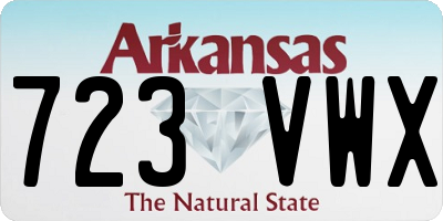 AR license plate 723VWX