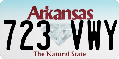 AR license plate 723VWY