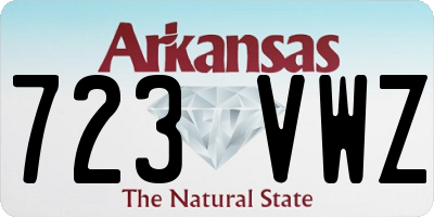 AR license plate 723VWZ