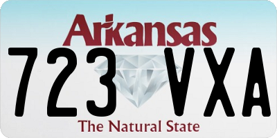 AR license plate 723VXA