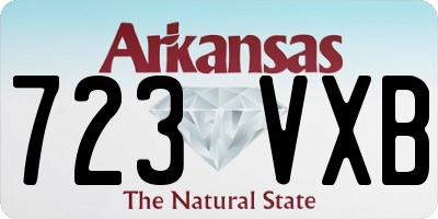 AR license plate 723VXB