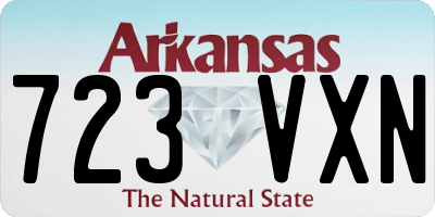 AR license plate 723VXN