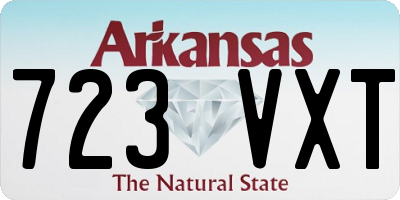 AR license plate 723VXT