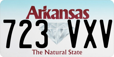AR license plate 723VXV