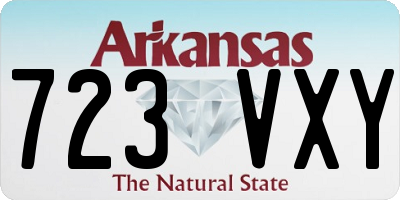 AR license plate 723VXY