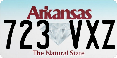 AR license plate 723VXZ