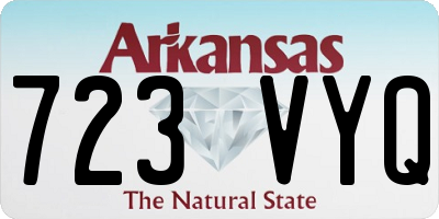 AR license plate 723VYQ