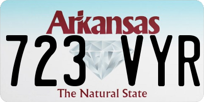 AR license plate 723VYR