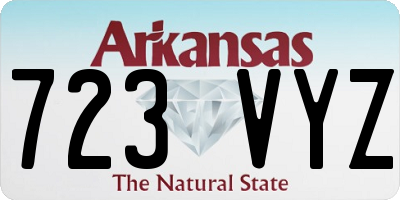 AR license plate 723VYZ