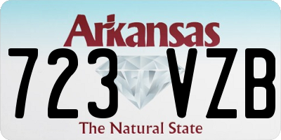 AR license plate 723VZB