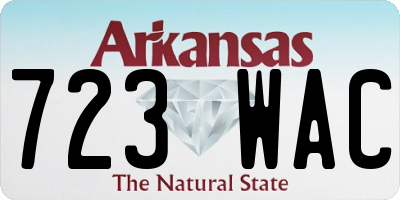 AR license plate 723WAC