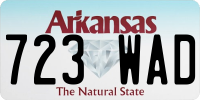 AR license plate 723WAD