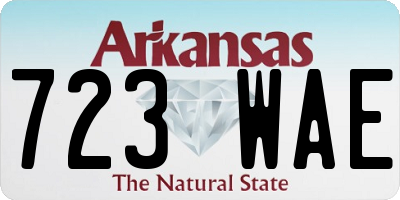 AR license plate 723WAE