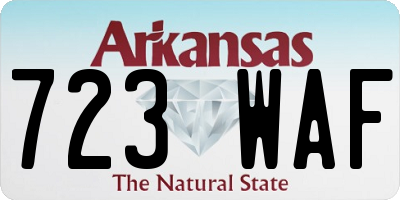 AR license plate 723WAF