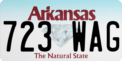 AR license plate 723WAG