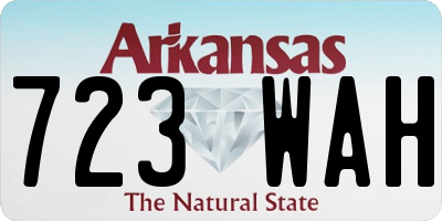 AR license plate 723WAH