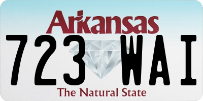 AR license plate 723WAI