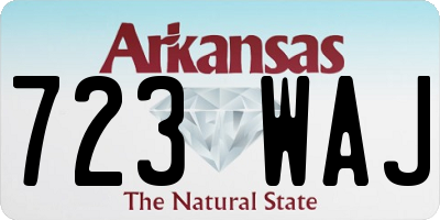AR license plate 723WAJ