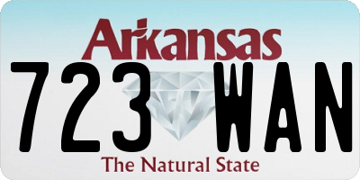 AR license plate 723WAN