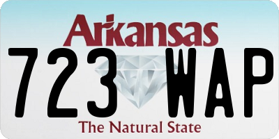 AR license plate 723WAP