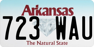 AR license plate 723WAU