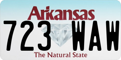 AR license plate 723WAW