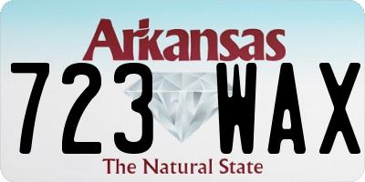 AR license plate 723WAX