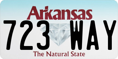 AR license plate 723WAY