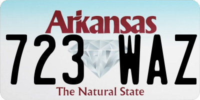 AR license plate 723WAZ