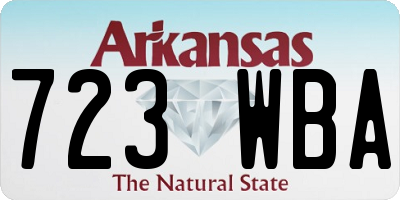 AR license plate 723WBA
