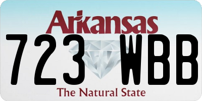 AR license plate 723WBB