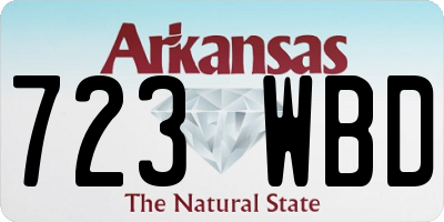 AR license plate 723WBD