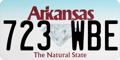 AR license plate 723WBE