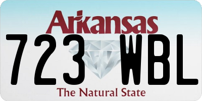 AR license plate 723WBL