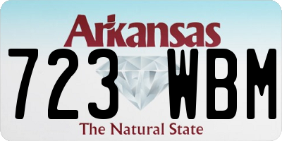 AR license plate 723WBM