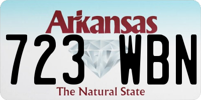 AR license plate 723WBN