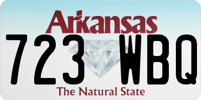 AR license plate 723WBQ