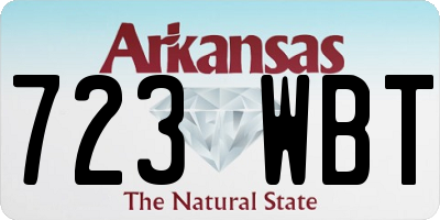 AR license plate 723WBT