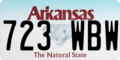 AR license plate 723WBW
