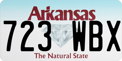 AR license plate 723WBX