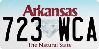AR license plate 723WCA